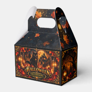 Ballotins Boîte de Fête Élégante Gothique Halloween Chat Noi
