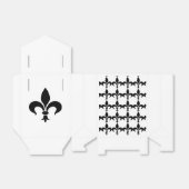 Ballotins Boîte de Fête Fleur de Lis Noir et Blanc Français (Déplié)