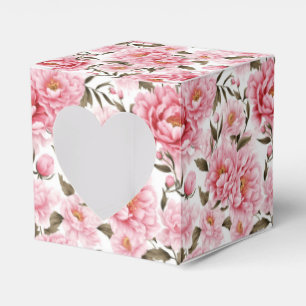 Ballotins Boîte de friandises à motif de pivoines pour fête