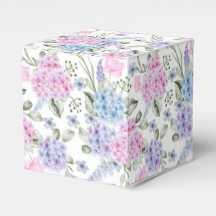 Ballotins Boîte de friandises à motif d'hortensia pour fête