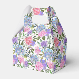 Ballotins Boîte de friandises à motif d'hydrangea pour fête