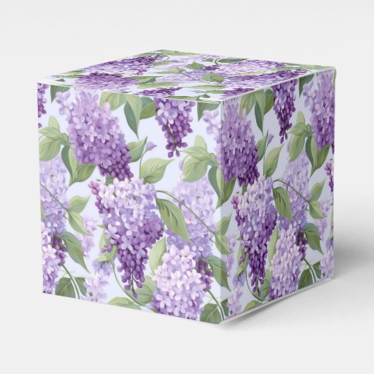 Ballotins Boîte de friandises à motif lilas pour fête (Verso)