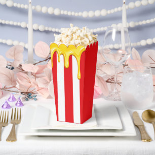 Ballotins Boîte de friandises de pop-corn à rayures beurrées