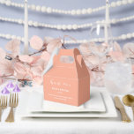 Ballotins Boîte de friandises pour fête<br><div class="desc">La boîte de faveur de fête est présentée dans une couleur pêche élégante.
Personnalisez cet article et remplacez le texte d'exemple par le vôtre.
Astuce : il suffit d'ajouter vos délicieuses friandises et un ruban de fête.</div>