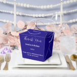 Ballotins Boîte de friandises pour fête<br><div class="desc">Cette boîte de friandises est présentée dans une élégante couleur bleu royal.
Personnalisez cet article et remplacez le texte d'exemple par le vôtre.
Conseil : il suffit d'ajouter vos délicieuses friandises et un ruban de fête.</div>