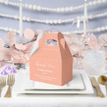 Ballotins Boîte de friandises pour fête<br><div class="desc">La boîte de faveur de fête est présentée dans une couleur pêche élégante.
Personnalisez cet article et remplacez le texte d'exemple par le vôtre.
Astuce : il suffit d'ajouter vos délicieuses friandises et un ruban de fête.</div>