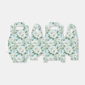 Ballotins Boîte de friandises pour fête aux fleurs blanches (Déplié)