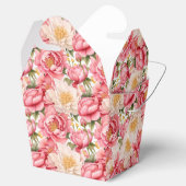 Ballotins Boîte de friandises pour fête aux pivoines roses (Ouvert)