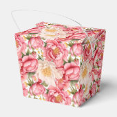 Ballotins Boîte de friandises pour fête aux pivoines roses (Arrière)