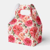 Ballotins Boîte de friandises pour fête aux pivoines roses (Arrière)