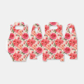 Ballotins Boîte de friandises pour fête aux pivoines roses (Déplié)