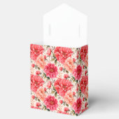 Ballotins Boîte de friandises pour fête aux pivoines roses (Ouvert)