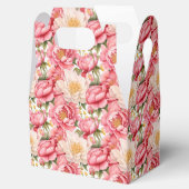 Ballotins Boîte de friandises pour fête aux pivoines roses (Ouvert)