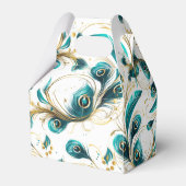 Ballotins Boîte de friandises pour fête aux plumes de paon (Arrière)