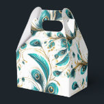 Ballotins Boîte de friandises pour fête aux plumes de paon<br><div class="desc">La boîte de faveur de fête est présentée dans une jolie impression de plumes de paon. Personnalisez cet article et ajoutez-y ou achetez-le tel quel. Conseil : Ajoutez-y un autocollant avec des noms et ajoutez du ruban joli. Image sous licence Conseil : Il suffit d'ajouter vos excellentes friandises et du...</div>