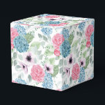 Ballotins Boîte de friandises pour fête avec impression d'ho<br><div class="desc">La boîte de faveur de fête est présentée avec une impression florale d'hortensia.</div>