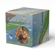 Boîte de friandises Vert, Marron et Beige à coups 