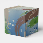 Ballotins Boîte de friandises Vert, Marron et Beige à coups  (Arrière)