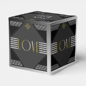 Ballotins Boîte de mariage Art Déco Posh (Arrière)