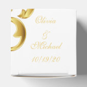 Ballotins Boîte de mariage blanc et or (Haut)