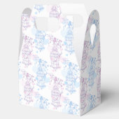 Ballotins Boîte de mariage bleu violet rose volière (Ouvert)