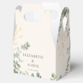 Ballotins Boîte de mariage en eucalyptus (Ouvert)