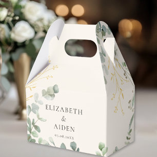 Ballotins Boîte de mariage en eucalyptus