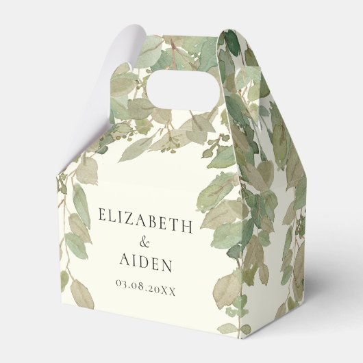 Ballotins Boîte de mariage Eucalyptus (Verso)