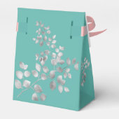 Ballotins Boîte de mariage florale argent moderne (Arrière)