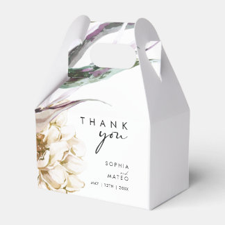 Ballotins Boîte de mariage florale blanche