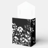 Ballotins Boîte de mariage florale noire et blanche (Ouvert)