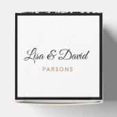 Ballotins Boîte de mariage florale noire et blanche (Haut)