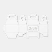 Ballotins Boîte de mariage gris argent classique (Déplié)