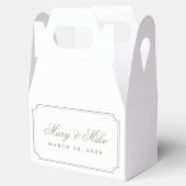 Ballotins Boîte de mariage gris argent classique (Ouvert)