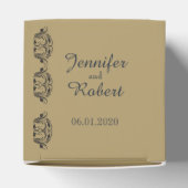 Ballotins Boîte de mariage Mascarade marine et or (Haut)