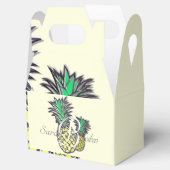 Ballotins Boîte de mariage moderne à ananas tropicale (Ouvert)