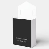 Ballotins Boîte de mariage moderne élégant noir et blanc Fav (Ouvert)