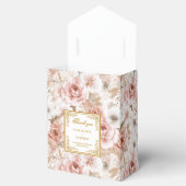 Ballotins Boîte de mariage moderne en ivoire rose rose rose (Ouvert)