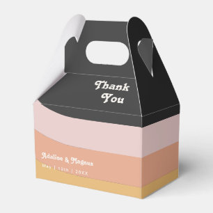 Ballotins Boîte de mariage moderne Retro 70's Rainbow Dark W