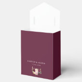 Ballotins boîte de mariage prune violette et floue (Ouvert)