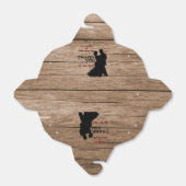 Ballotins Boîte de mariage style bois (Déplié)