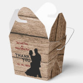 Ballotins Boîte de mariage style bois (Ouvert)