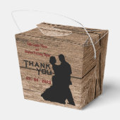 Ballotins Boîte de mariage style bois (Arrière)