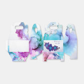 Ballotins Boîte de mariage violet et orchidée bleue (Déplié)