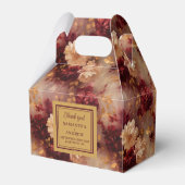 Ballotins Boîte de Merci de Mariage d'or romantique Brousse (Arrière)