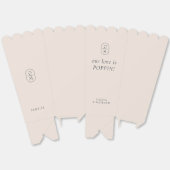Ballotins Boîte de pop-corn à monogramme rose blush chic (Déplié)