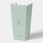 Ballotins Boîte de pop-corn à monogramme vert mousse de mer (Verso)