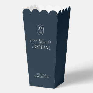 Ballotins Boîte de pop-corn de faveur de bleu de minuit chic