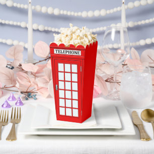 Ballotins Boîte de pop-corn en forme de cabine téléphonique