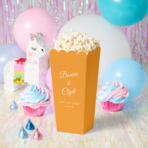 Ballotins Boîte de pop-corn orange pour des célébrations élé
